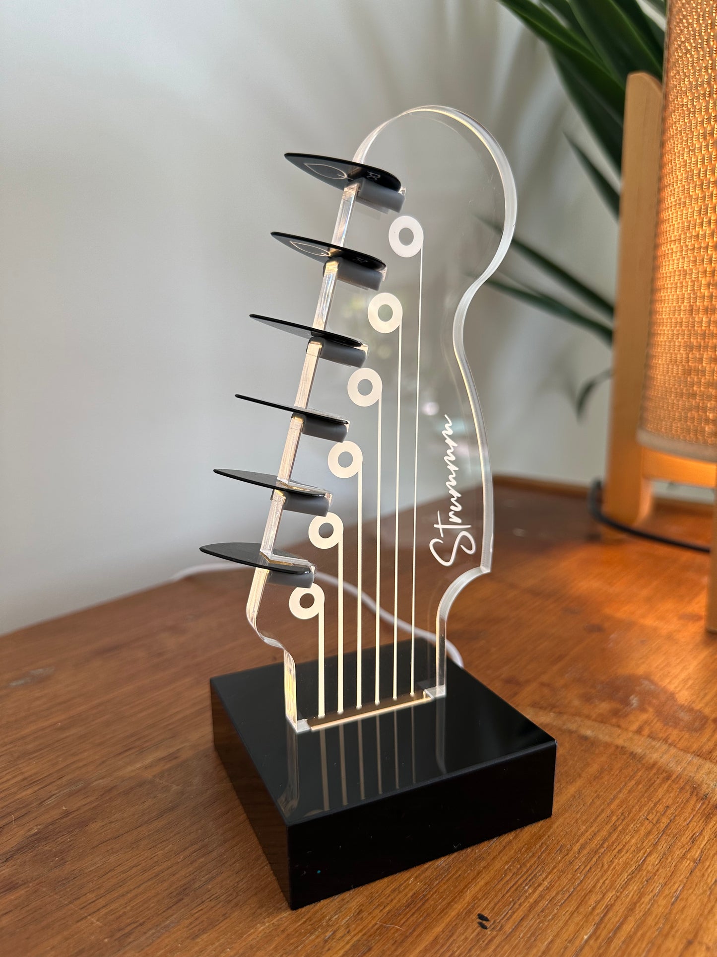 Guitar Pick Holder & Light - Stratocaster